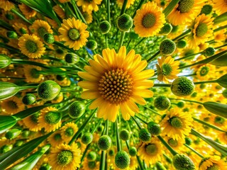 Fototapeta premium Vibrant Yellow and Green Abstract Background for Creative Designs and Artistic Projects