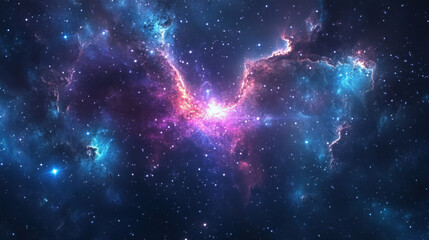 Vibrant cosmic clouds illuminate the night sky in a breathtaking display of stellar beauty