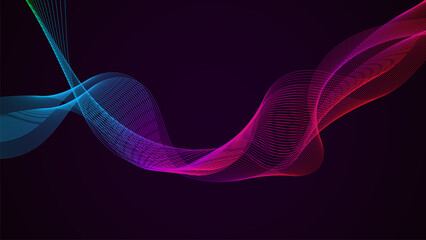 Abstract Background Wave Rainbow Vector