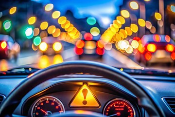 Warning Signs Illuminated on a Car Dashboard Indicating Potential Issues and Alerts for Drivers