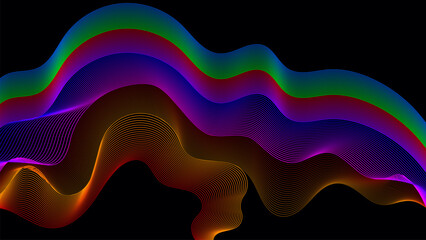 Rainbow wave abstract background