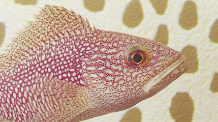 Close-Up of a Vibrant Spotted Fish in the Ocean