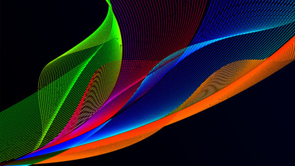 Rainbow wave abstract background