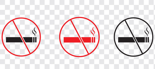 No smoking icon sign. Cigar, tobacco prohibition logo symbol. Vector illustration image. Isolated on white background.