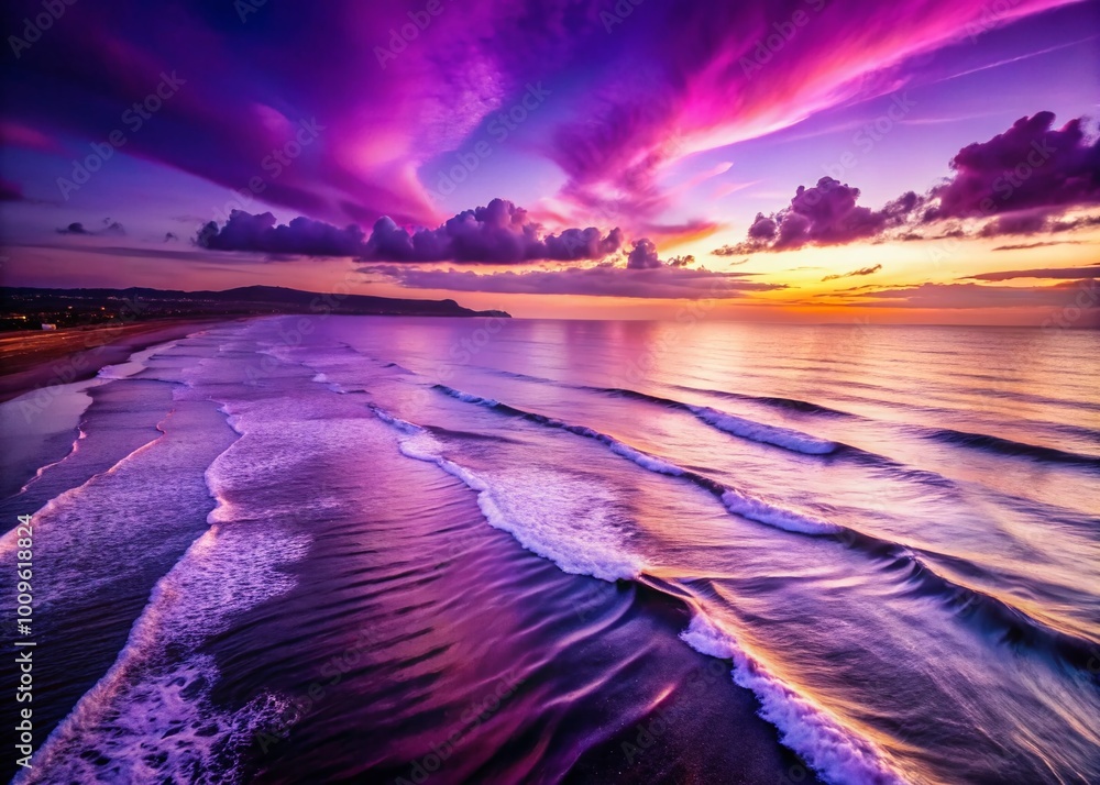 Poster abstract graphic purple background with smooth waves and gradients for creative design projects