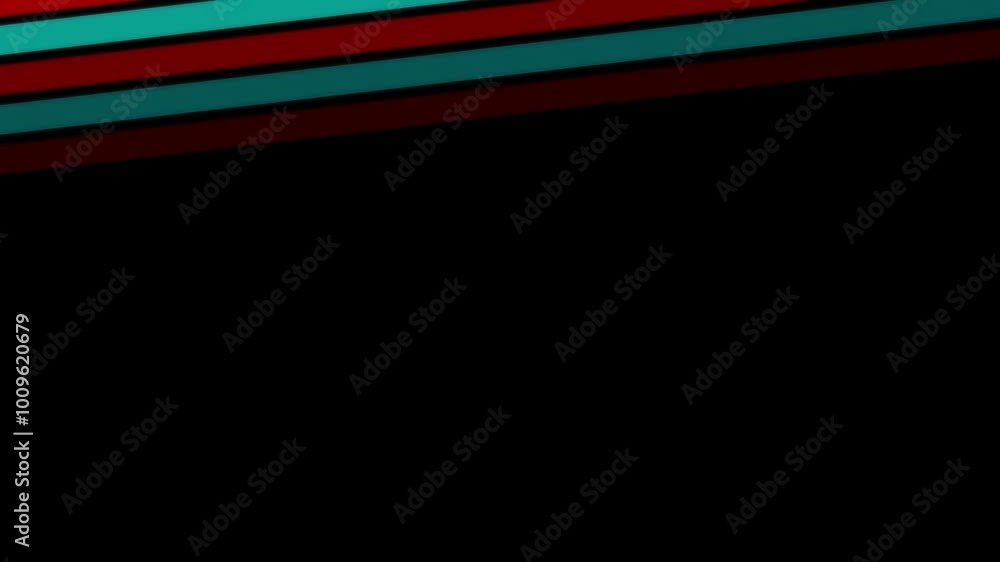 Poster abstract background with red and cyan stripes. high quality 4k footage background animation.