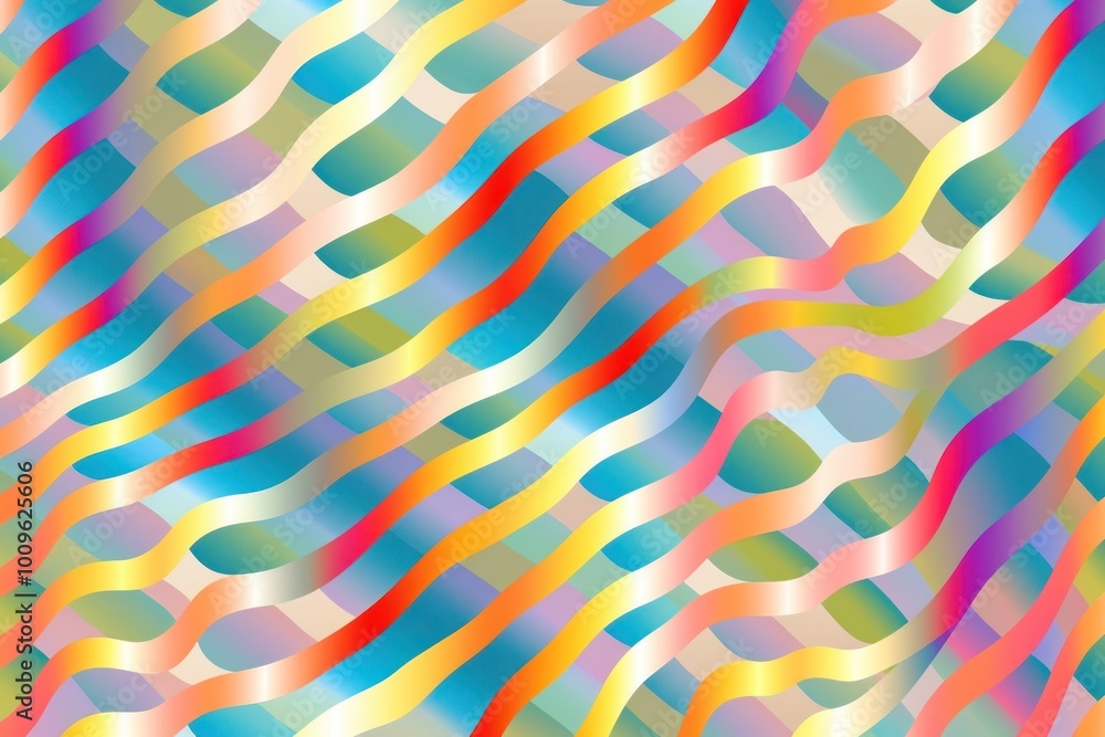 Poster rainbow pattern abstract line.