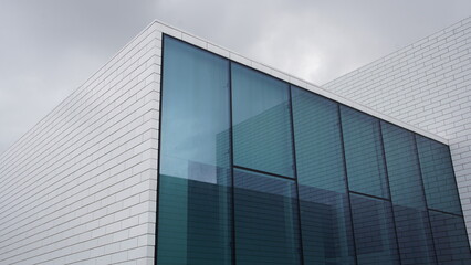 modern office building brick house