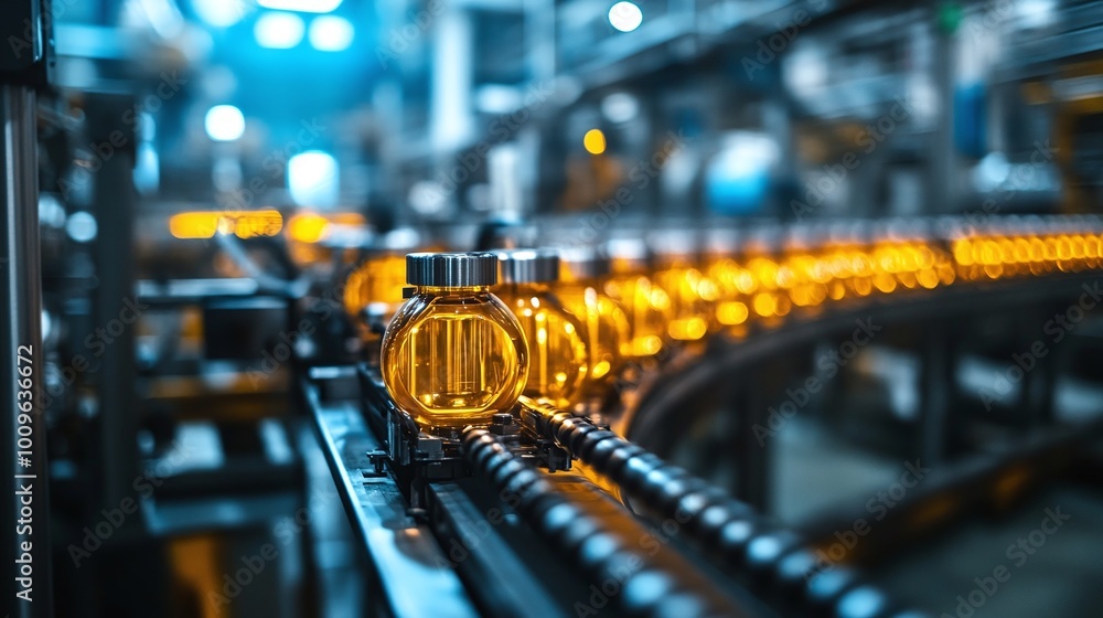 Poster food automation systems with stainless tubes and equipment in industrial factory improving efficienc
