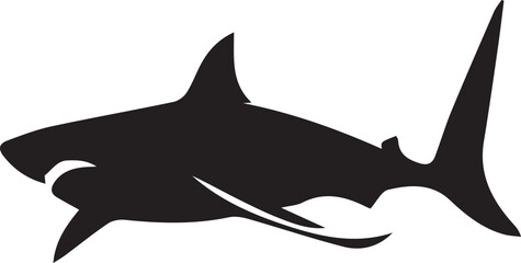 Obraz premium Shark silhouette vector EPS