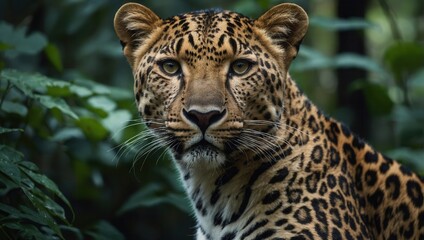 Obraz premium Majestic Tiger in Jungle with Alert Expression