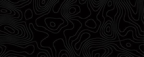 Black Geometric Topography A Collection of Contour Line Map Designs with Wavy Terrain Patterns for Travel and Adventure Social Media Covers
