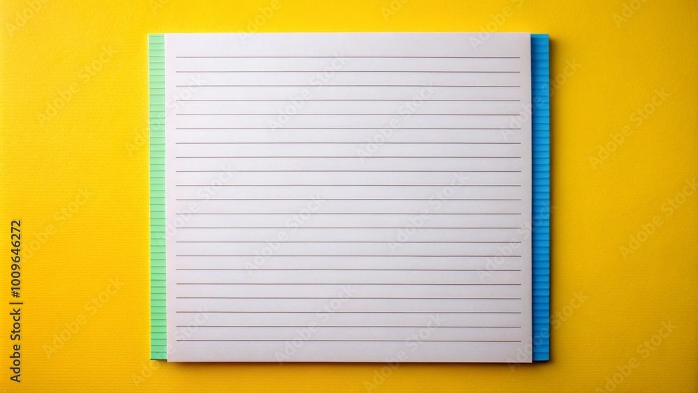 Poster blank paper template with horizontal lines for writing, note-taking, or document preparation tasks