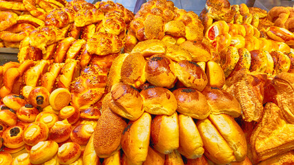 pastry products such as cakes, buns and pastries