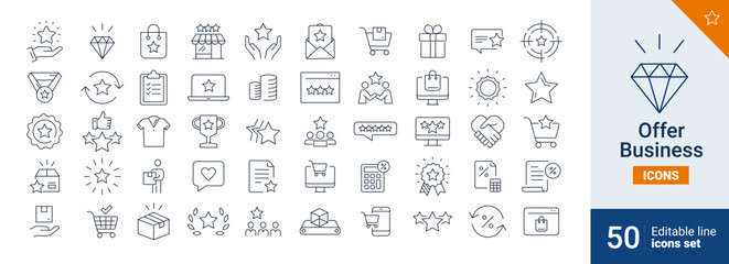 Offer icons Pixel perfect. star, shopping, ecommerce, ...	

