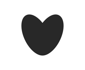 Black heart icon vector illustration