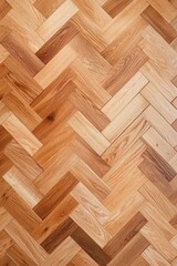 Beautiful herringbone pattern of wooden flooring, natural warm tones, ideal for design.