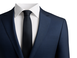 a suit and tie on a white background