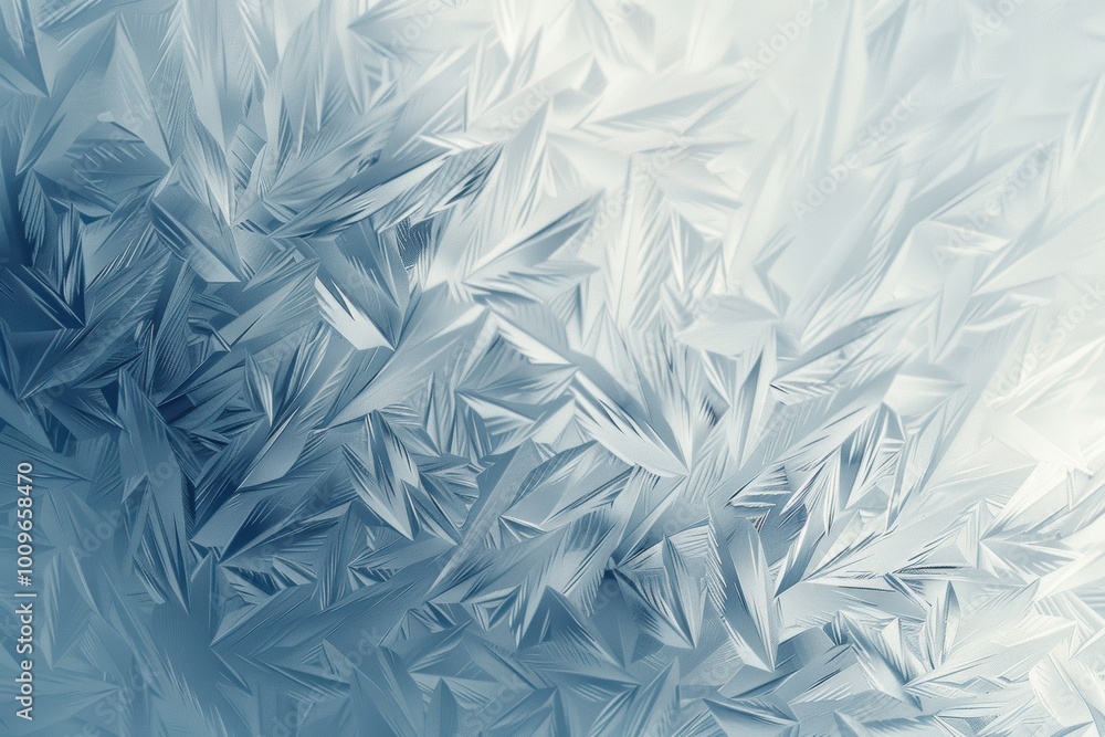 Aufkleber frosty abstract background with intricate ice crystal patterns in cool blues and silvers design for 