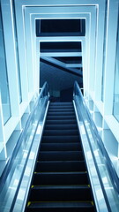 Fototapeta premium escalator in a building