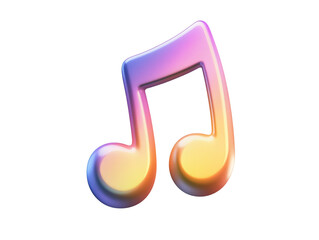 a colorful music note