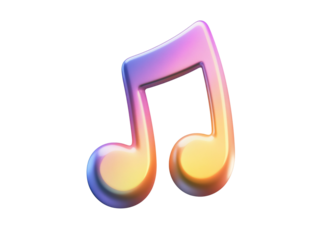 a colorful music note