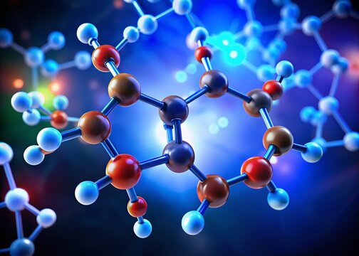 Chemical Structure of Caproic Acid (C6H12O2) Represented in a Detailed Molecular Diagram
