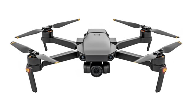 Exploring the intricacies of a sleek drone against a pristine white backdrop