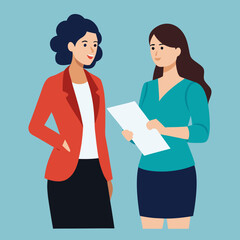 A Woman Standing and Adjusting Her Hair in a Vibrant Vector Illustration of Self Care
