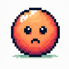 Obraz premium Pixel art illustration against white background