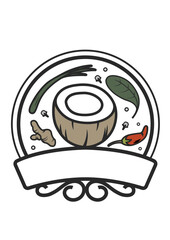 logo with vegetable concept,