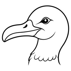 illustration of a duck silhouette vector illustration on white background