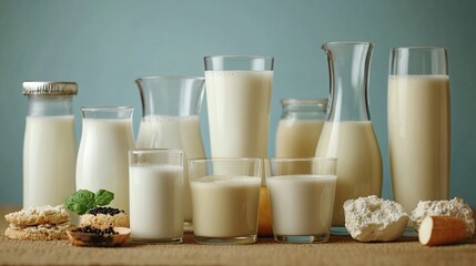 plant based milk options like almond soy and coconut emphasizing the trend of choosing vegan dairy alternatives for a more sustainable and health-focused lifestyle