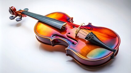 Fototapeta premium Elegant Violin on a White Background Perfect for Music, Art, and Educational Themes or Projects