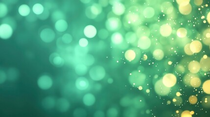 Blurred green background with abstract light spots