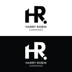 Obraz premium Striking Bold Letter White and Black Logo Design for Impactful Branding