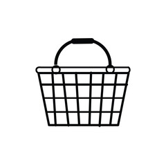 Shopping basket - vector icon. shopping basket glyph icon. busket icon/logo.