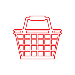 Shopping basket - vector icon. shopping basket glyph icon. busket icon/logo.