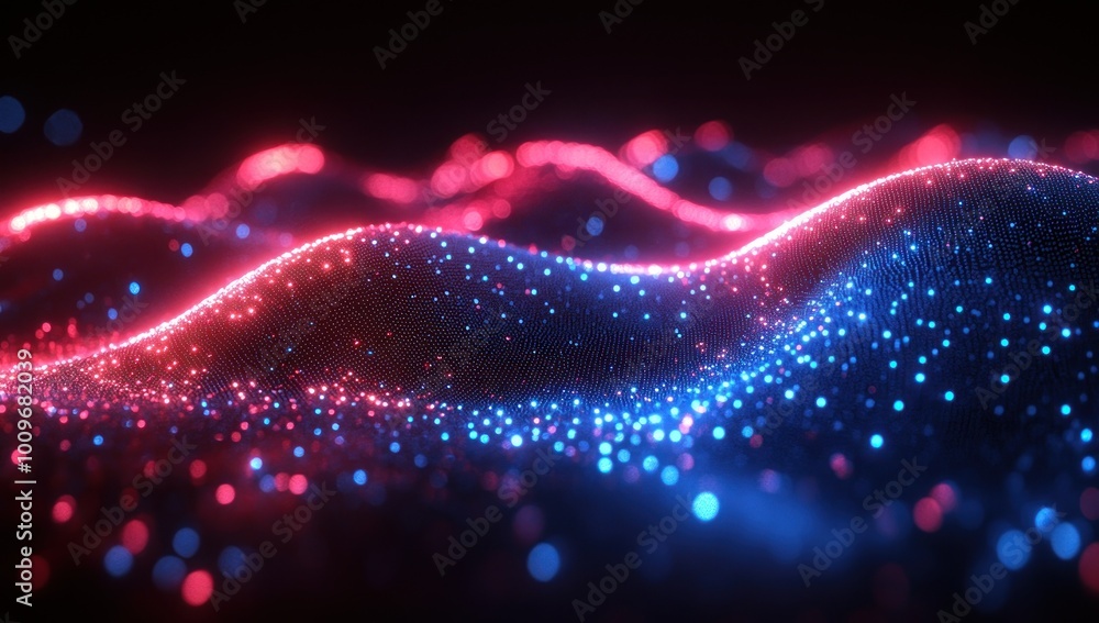 Wall mural Abstract Neon Waves