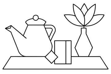 hand drawn illustration of a person line art vector logo icons.