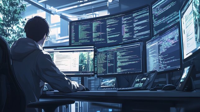 Anime Hacker Boy