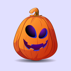 Halloween pumpkin with eyes and mouth