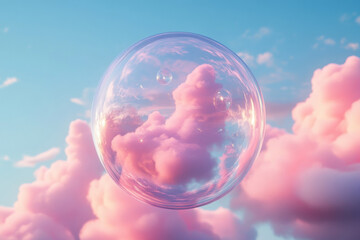Bubble floating in the air sky outdoors nature.
