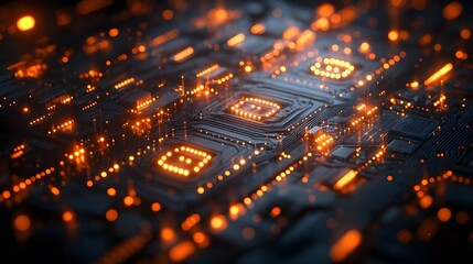 A sleek, modern graphic illustrating cybersecurity. Include glowing digital locks, a dark background with circuits and code, and a sense of protection and advanced technology