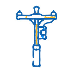 electric poles doodle icon sketch vector. electric poles sign. isolated symbol illustration