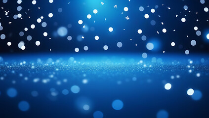 blue christmas background snowflakes softly falling perfect season