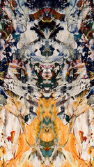 Abstract background wallpaper. Ethnic pattern. Mixtures of oil paint. Trendy hand painting canvas. Wall decor and Wall art prints Idea. 3D Texture. Art object