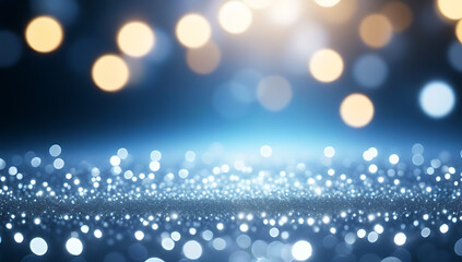 Fototapeta premium bright sparkling silver diamond dust bokeh blurred lighting glittery texture