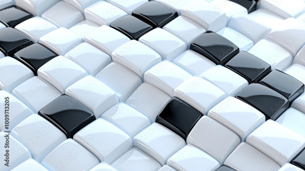 Poster a grey concrete cube box block background wallpaper with random shifts and rotations