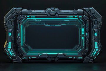 Fototapeta premium Transformers-themed Game: Futuristic Pop-Up Frame with High-Tech Edge and Sleek Design